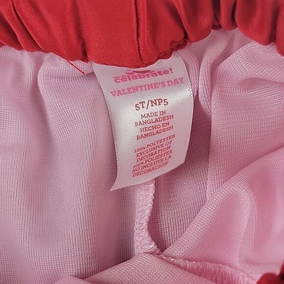 ‎Pink & Red Hearts Valentines Tulle Skirts [SIZE 5T] - Picture 4 of 5